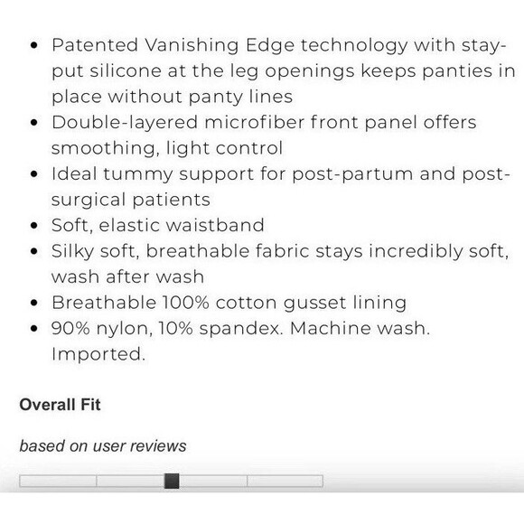 Soma Panty Vanishing Tummy High Waist Brief With Lace in Floral Cream XX-Large - Picture 2 of 6